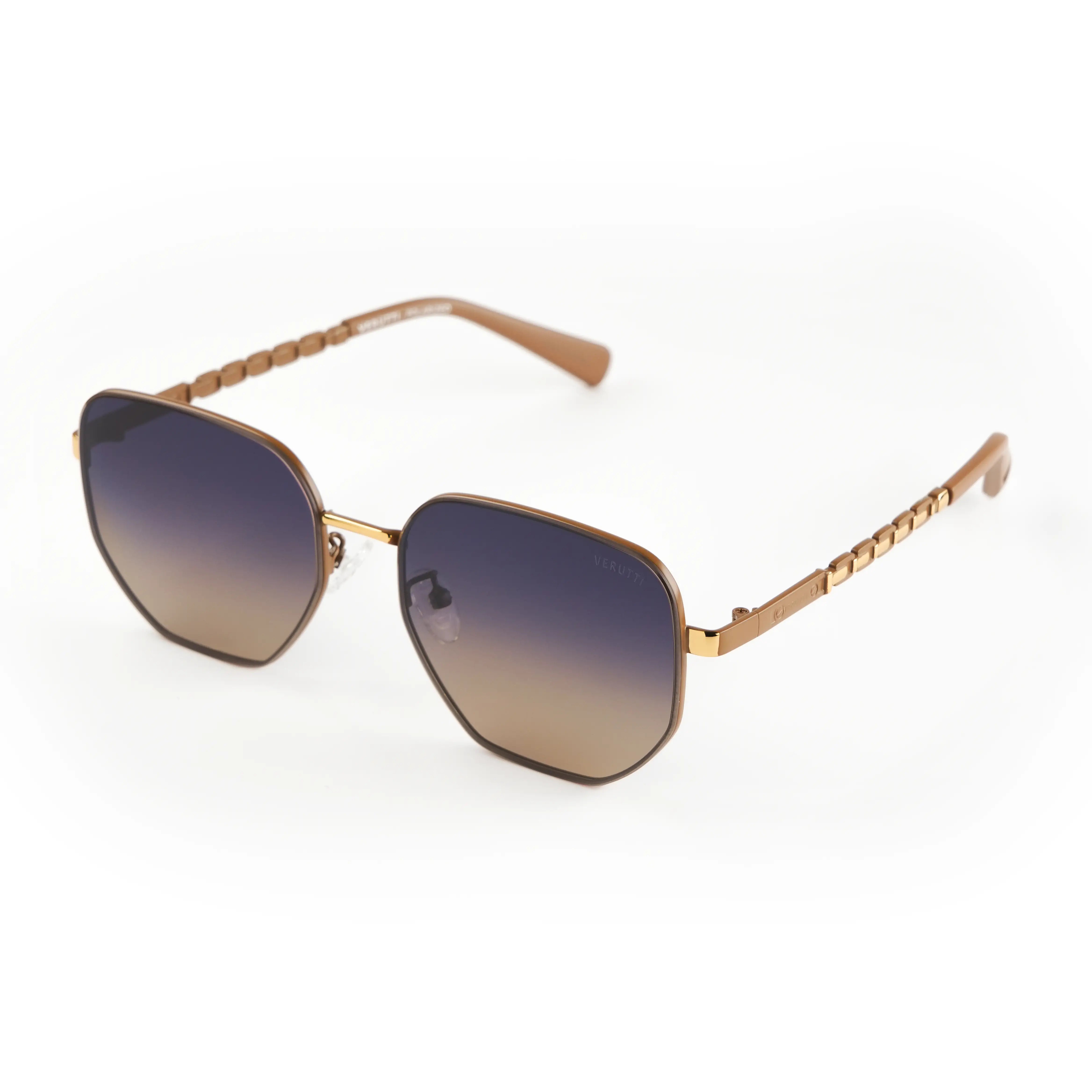 Women’s Luxury Sunglasses Verutti EH21013-C5 – Navy-to-Beige Geometric