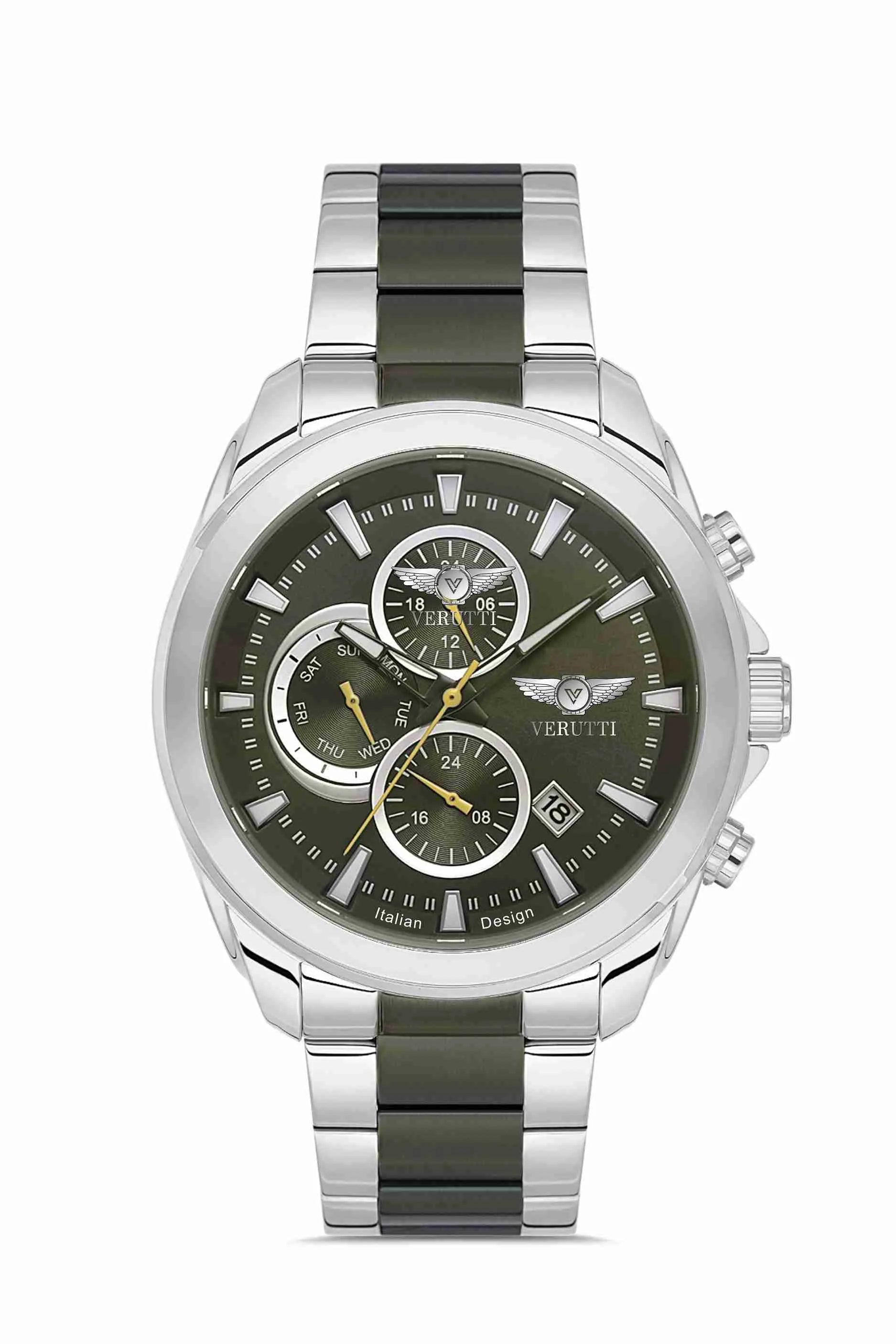 Men’s Luxury Watch – Verutti VR-1016-1 Silver & Black