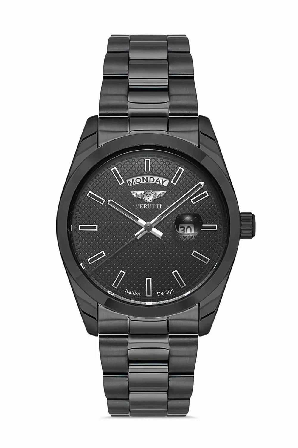 Men’s Luxury Watch Verutti VR-1018-1 – Black Steel & Dial