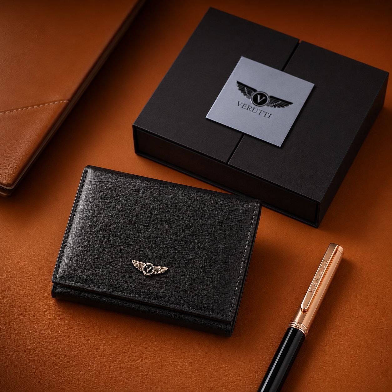 Verutti VRW-5014-Black | Classic Leather Wallet