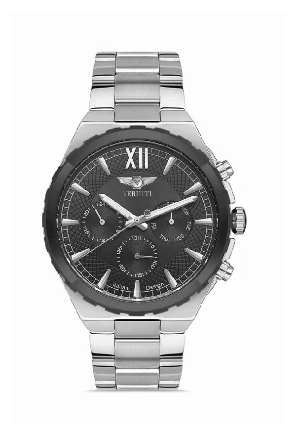 Watch with silver band by Italian Brand Verutti, Model VR 1017