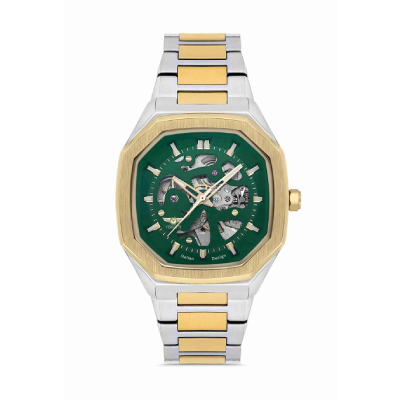 Men’s Luxury Watch – Verutti VR-1025-1 Two-Tone & Skeleton Dial