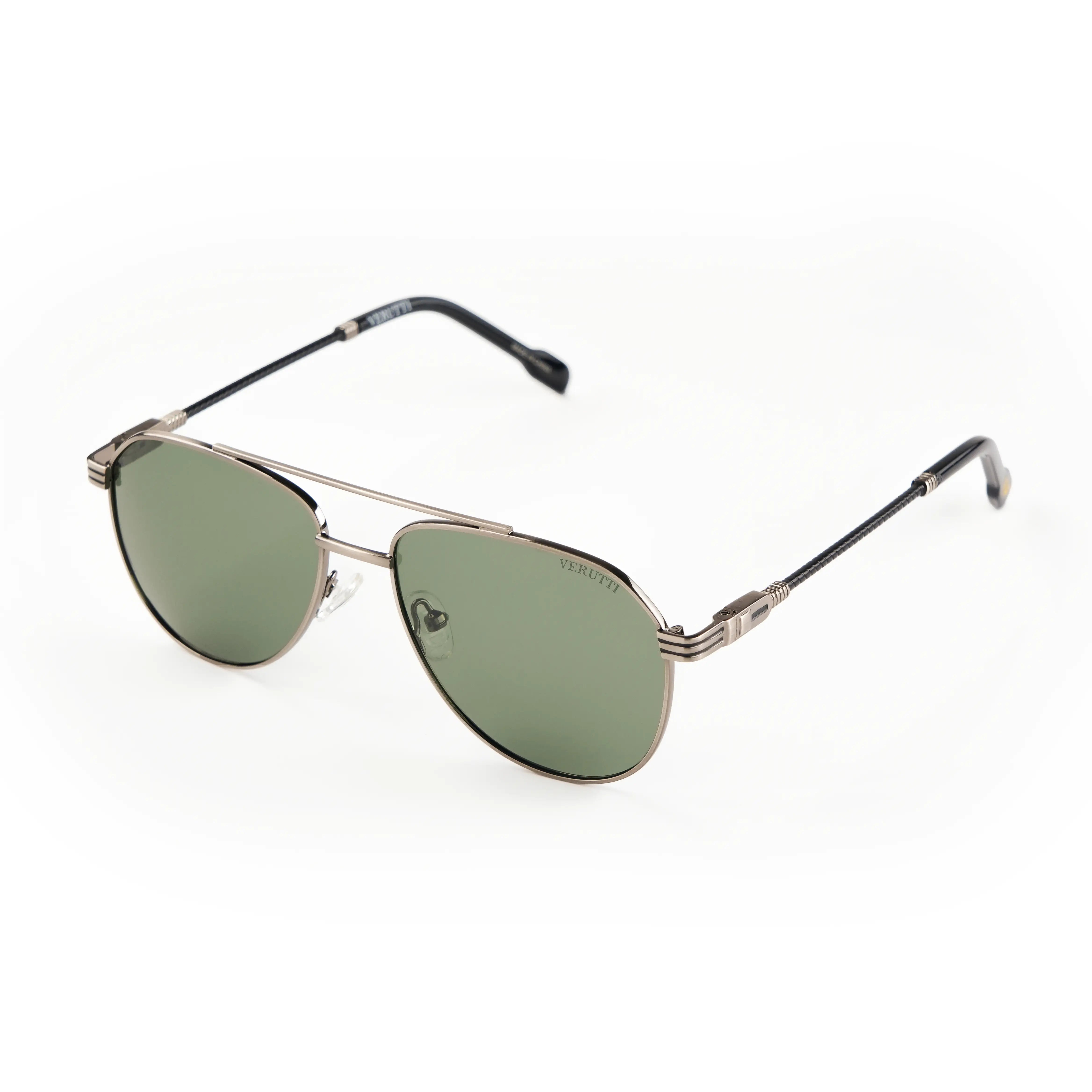 نظارات شمسية رجالية Verutti S6633-C4 – Aviator أخضر زيتوني
