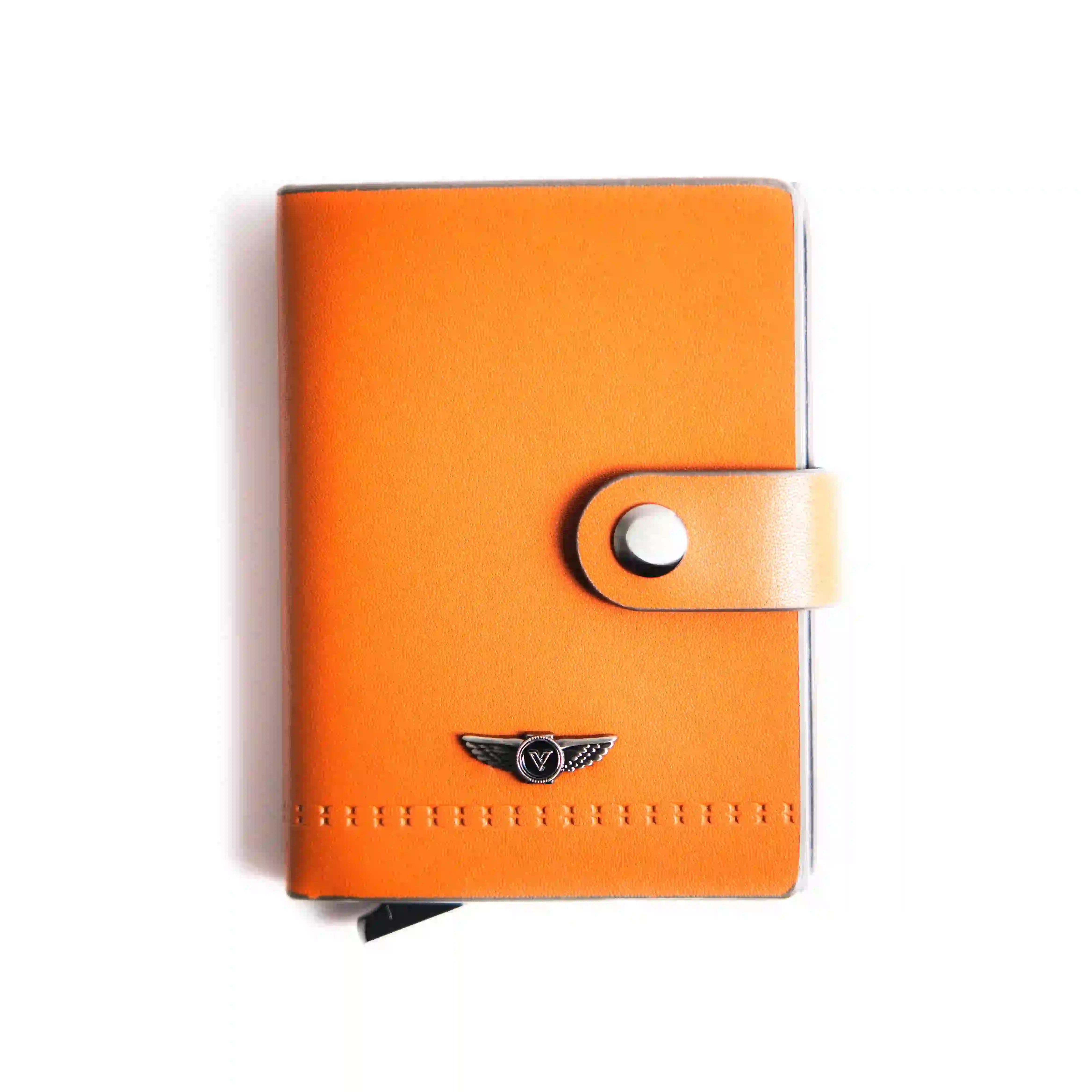 (Verutti- VRW-1012-1 )           Men’s Leather Card Holder  Honey Cowhide – Verutti